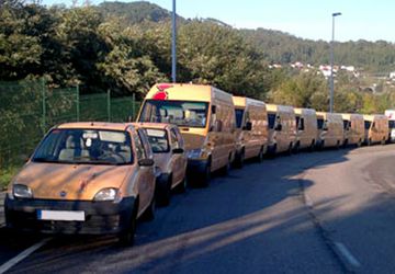 Caramelo taxis y buses